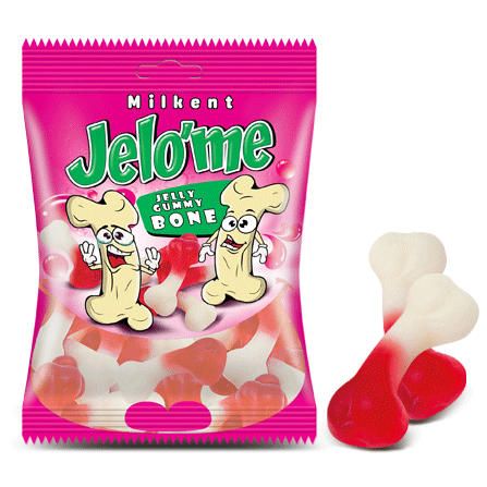 Jelo'me Fruit Flavored Gummy Bone Candy