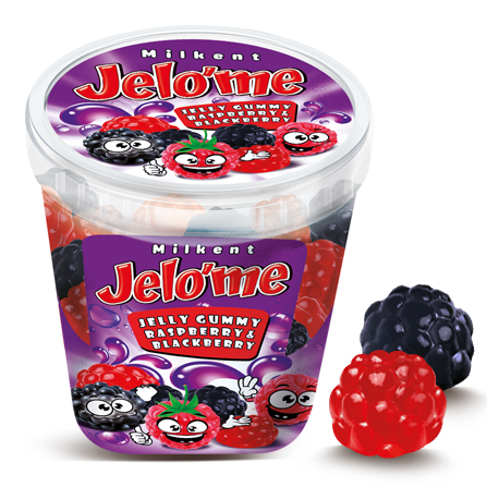 Jelo'me Fruit Flavored Gummy Raspberry & Blackberry Candy