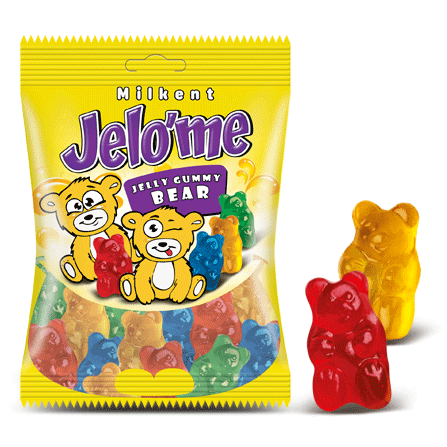 Jelo'me Fruit Flavored  Gummy Bear Candy